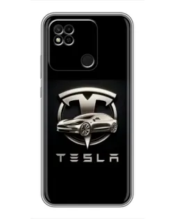 Чехол для Xiaomi Redmi 10A с картинкой «Tesla — серебристое авто» Чехол для Xiaomi Redmi 10A с картинкой «Tesla — серебристое авто»