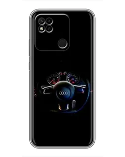 Чехол для Xiaomi Redmi 10A с картинкой «Салон Audi — руль» Чехол для Xiaomi Redmi 10A с картинкой «Салон Audi — руль»