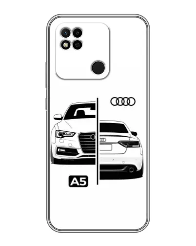 Чехол для Xiaomi Redmi 10A с картинкой «Audi — контрастный дизайн» Чехол для Xiaomi Redmi 10A с картинкой «Audi — контрастный дизайн»