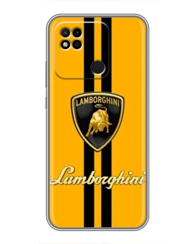 Чехол для Xiaomi Redmi 10A с картинкой «Lamborghini Stripe желтый»