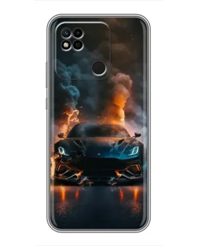 Чехол для Xiaomi Redmi 10A с картинкой «Lamborghini дымная эстетика»