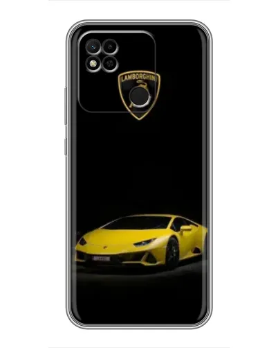Чехол для Xiaomi Redmi 10A с картинкой «Lamborghini желтый акцент»