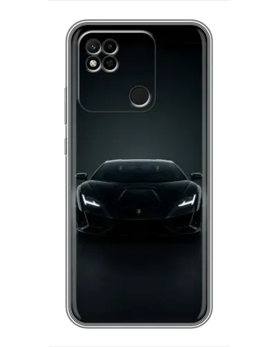 Чехол для Xiaomi Redmi 10A с картинкой «Черный Lamborghini Aventador»