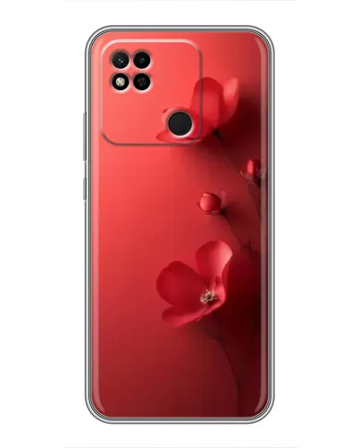 Чехол для Xiaomi Redmi 10A с картинкой «Маковые соцветия»