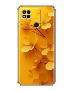 Чехол для Xiaomi Redmi 10A с картинкой «Золотые лепестки»
