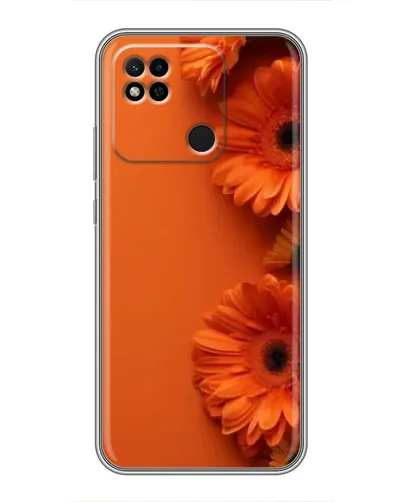 Чехол для Xiaomi Redmi 10A с картинкой «Оранжевые герберы»