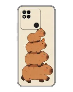 Чехол для Xiaomi Redmi 10A с картинкой «Башня из капибар»