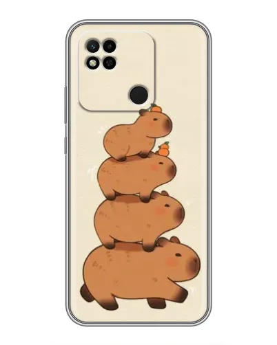 Чехол для Xiaomi Redmi 10A с картинкой «Башня из капибар»