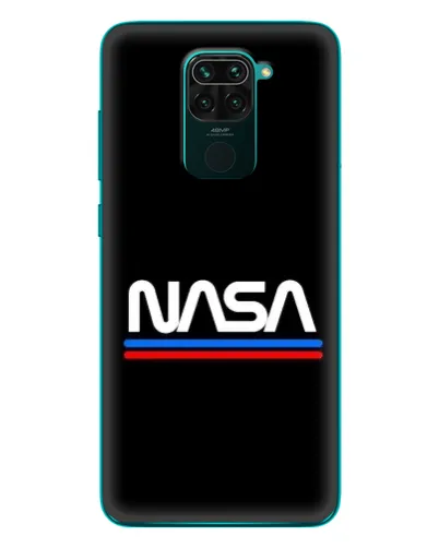 Чехол для Xiaomi Redmi 10X с картинкой «NASA — классика Red Blue» Чехол для Xiaomi Redmi 10X с картинкой «NASA — классика Red Blue»