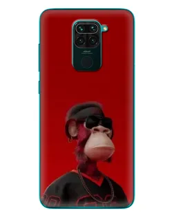 Чехол для Xiaomi Redmi 10X с картинкой «Bored Ape в красном»