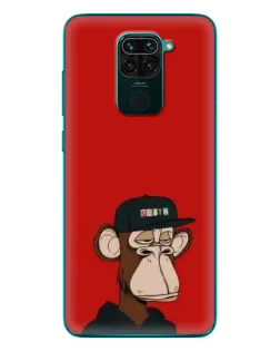 Чехол для Xiaomi Redmi 10X с картинкой «Bored Ape — красный фон»