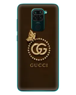 Чохол для Xiaomi Redmi 10X з картинкою «Gucci — золотий метелик»