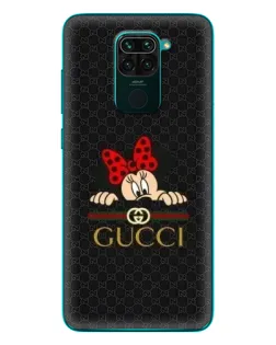 Чохол для Xiaomi Redmi 10X з картинкою «Мінні Маус Gucci — чорний»