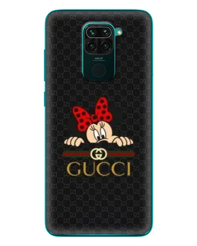 Чехол для Xiaomi Redmi 10X с картинкой «Минни Маус Gucci — черный»