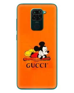 Чохол для Xiaomi Redmi 10X з картинкою «Міккі Маус Gucci — помаранч»