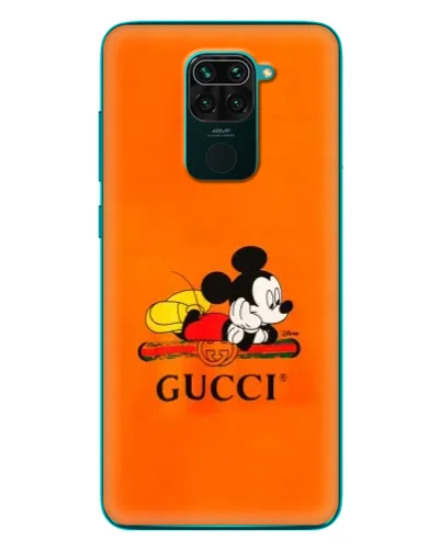 Чехол для Xiaomi Redmi 10X с картинкой «Микки Маус Gucci — оранж» Чехол для Xiaomi Redmi 10X с картинкой «Микки Маус Gucci — оранж»