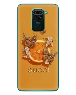 Чохол для Xiaomi Redmi 10X з картинкою «Gucci — золоті метелики»