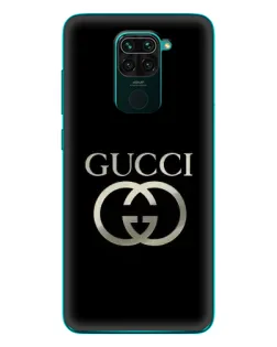 Чохол для Xiaomi Redmi 10X з картинкою «Gucci — золото на чорному»