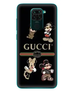 Чохол для Xiaomi Redmi 10X з картинкою «Gucci — герої Disney та монограма»