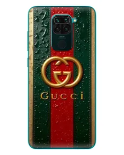 Чохол для Xiaomi Redmi 10X з картинкою «Gucci — фірмова смуга та золото»