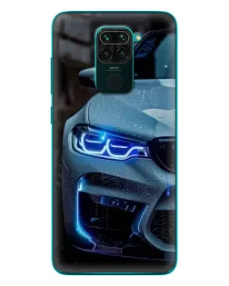 Чехол для Xiaomi Redmi 10X с картинкой «Взгляд BMW с синими фарами»