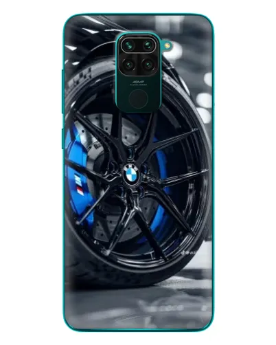 Чехол для Xiaomi Redmi 10X с картинкой «Колесо BMW вблизи»