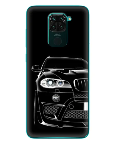 Чехол для Xiaomi Redmi 10X с картинкой «Темный силуэт BMW»