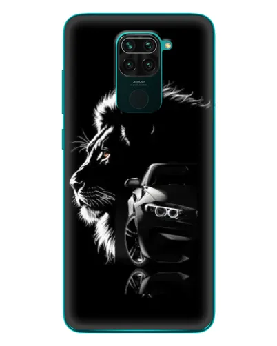 Чехол для Xiaomi Redmi 10X с картинкой «BMW и лев»