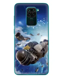 Чохол для Xiaomi Redmi 10X з картинкою «Десант PUBG — стрибок»