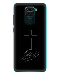 Чехол для Xiaomi Redmi 10X с картинкой «Графический крест Jesus» Чехол для Xiaomi Redmi 10X с картинкой «Графический крест Jesus»