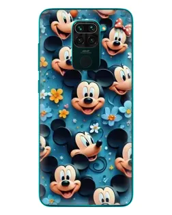 Чехол для Xiaomi Redmi 10X с картинкой «Паттерн Микки и Минни»