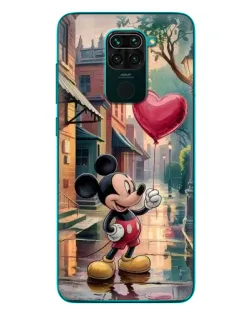 Чехол для Xiaomi Redmi 10X с картинкой «Микки и шарик-сердце»