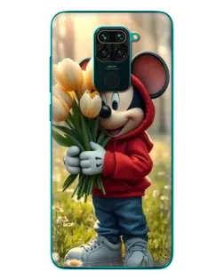 Чехол для Xiaomi Redmi 10X с картинкой «Микки с тюльпанами»