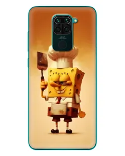 Чохол для Xiaomi Redmi 10X з картинкою «Губка Боб кухар»