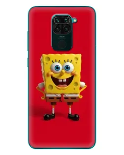 Чохол для Xiaomi Redmi 10X з картинкою «Спанч Боб на червоному»