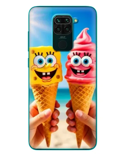 Чохол для Xiaomi Redmi 10X з картинкою «Спанч Боб морозиво»