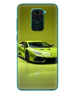 Чохол для Xiaomi Redmi 10X з картинкою «Салатовий Lamborghini Huracan»