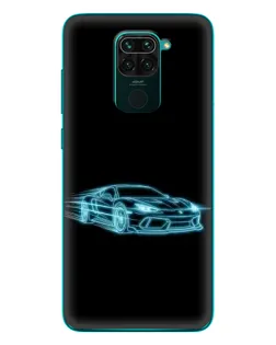 Чохол для Xiaomi Redmi 10X з картинкою «Неоновий контур Lamborghini»