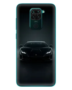 Чохол для Xiaomi Redmi 10X з картинкою «Чорний Lamborghini Aventador»