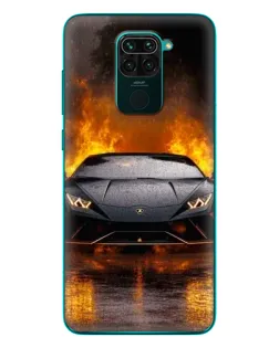 Чохол для Xiaomi Redmi 10X з картинкою «Lamborghini у вогні»