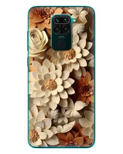Чехол для Xiaomi Redmi 10X с картинкой «Бежевый флористический декор»