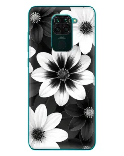 Чехол для Xiaomi Redmi 10X с картинкой «Монохромные астры»