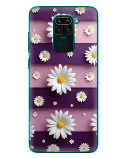 Чехол для Xiaomi Redmi 10X с картинкой «Ромашки на фиолетовом»