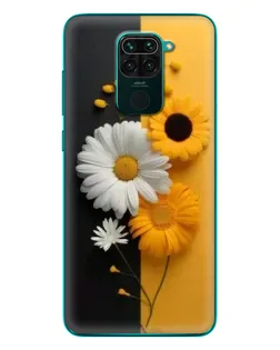 Чехол для Xiaomi Redmi 10X с картинкой «Подсолнух и ромашка»