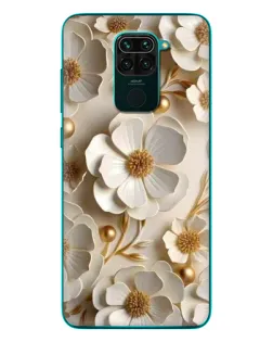 Чехол для Xiaomi Redmi 10X с картинкой «Белие бумажние  цвети»
