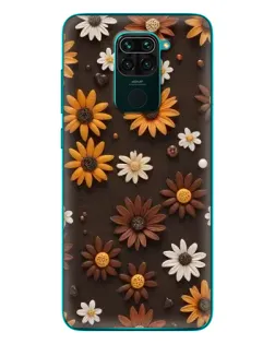 Чехол для Xiaomi Redmi 10X с картинкой «Узор из маленьких подсолнухов»
