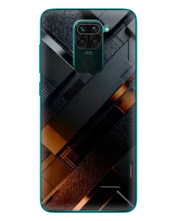 Чехол для Xiaomi Redmi 10X с картинкой «Черные геометрические блоки»