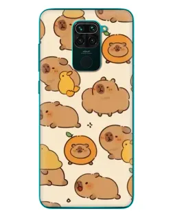 Чохол для Xiaomi Redmi 10X з картинкою «Капібари з апельсинами»