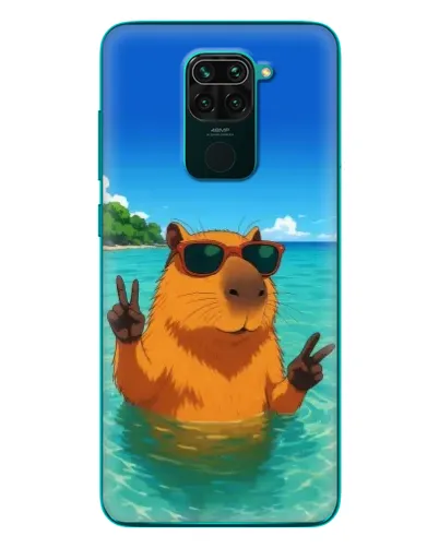Чехол для Xiaomi Redmi 10X с картинкой «Морская капибара» Чехол для Xiaomi Redmi 10X с картинкой «Морская капибара»