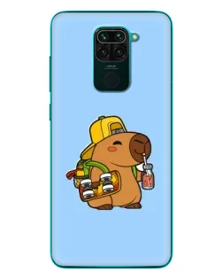 Чохол для Xiaomi Redmi 10X з картинкою «Капібара на скейті»